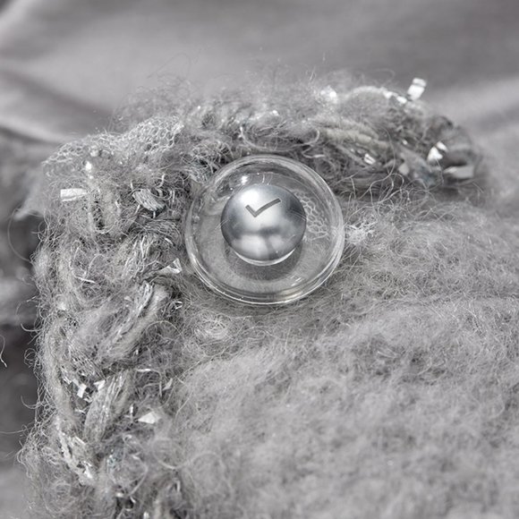 CHICJOC Italian Mohair & Wool Short Coat with Silk Lining, Size 38 - Picture 12 of 16